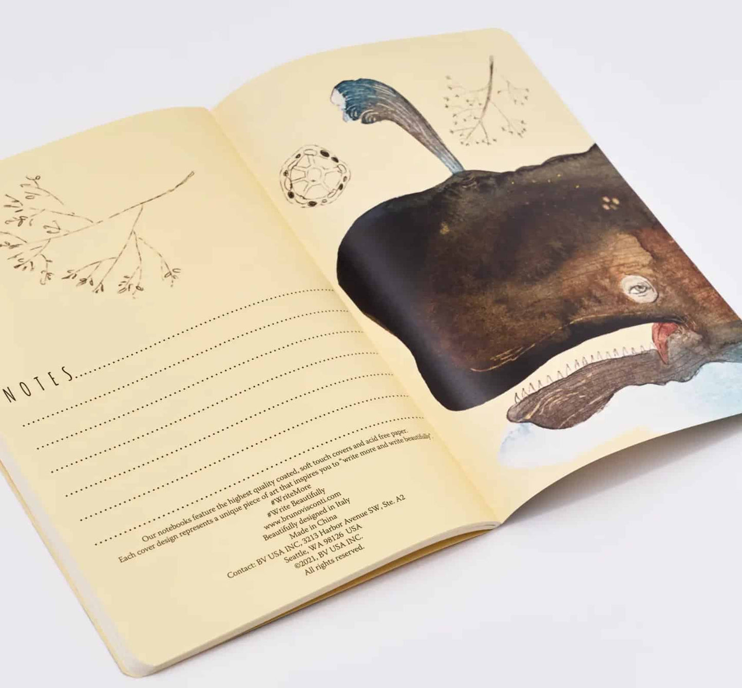 Notizbuch 'Wale' A5