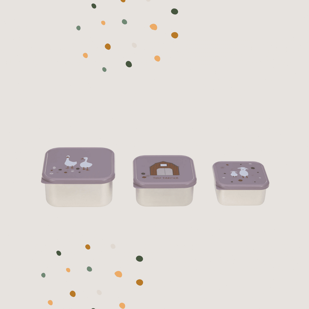 LÄSSIG Snackboxen - Tiny Farmer Lila