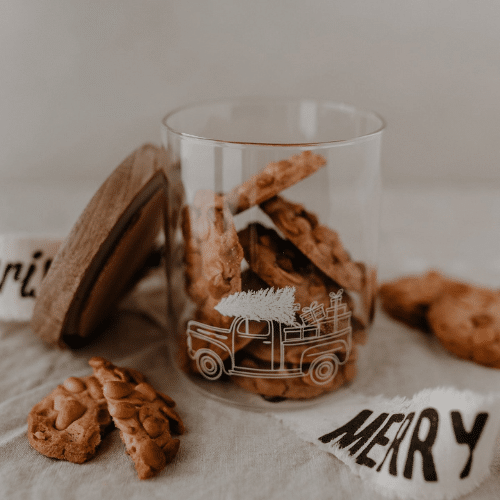 Vorratsglas Weihnachtsauto - Eulenschnitt