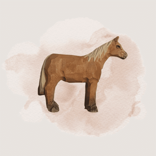 Holztier 'Haflinger Pferd' Wudimales