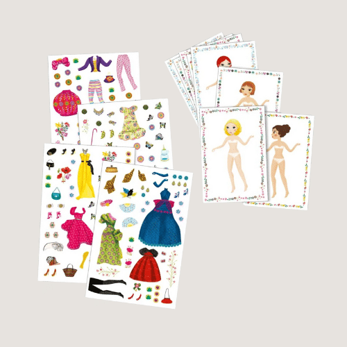 Djeco  Stickerpuppen Massive fashion