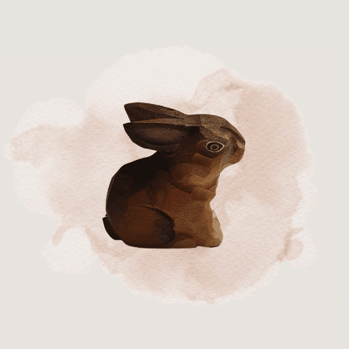 Holztier 'Hase' Wudimales